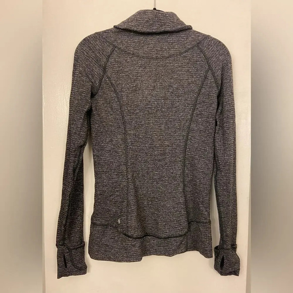 Lululemon Think Fast Pullover Heathered Herringbone Black Size 6 - Picture 7 of 9